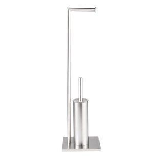 Aquavive Staande Toiletrolhouder - Rvs - Vrijstaand - Rvs Geborsteld