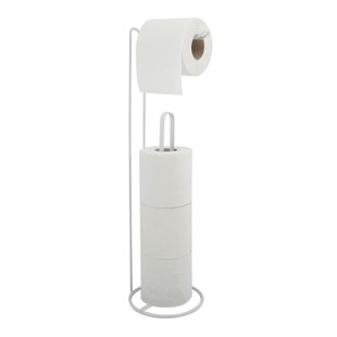 Msv Toiletrolhouder Amy - Metaal - Wit Mat