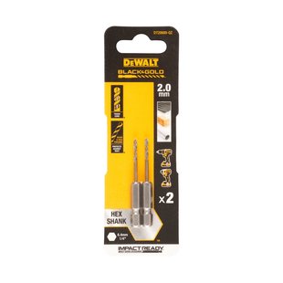 Dewalt Hss-metaalboor Black & Gold Hex - Diam. 2mm