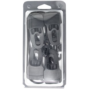 Seilflechter Tornado Clips Met Elastiek Zwart – 4 Mm (set Van 4)
