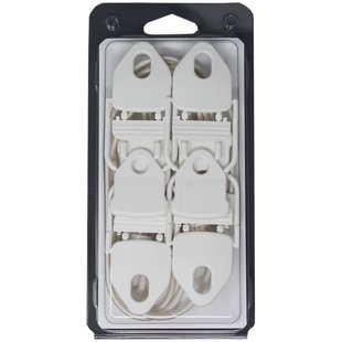 Seilflechter Tornado Clip Met Elastiek Wit 4mm 4 Stuks