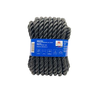 Seilflechter Gedraaide Touw – Birotex Zwart – 15 Mm X 10 M