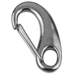 Seilflechter Musketonhaak - Rvs 316 - Met Gesloten Oog - 50 Mm