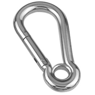 Seilflechter Musketonhaak - Rvs 316 - Met Gesloten Oog - 10x100mm