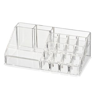 Wenko Badkameropberger Femme - Cosmetica Organizer - Met 16 Vakken - Transparant - 22,5x8x12,5cm