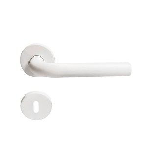 Avenue Deurkruk Op Rozet Dolce - Metaal - Wit - Sleutelgat - 195 Mm