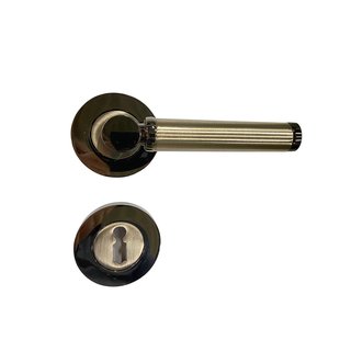 Avenue Deurkruk Op Rozet Siena - Metaal - Zwart Glans - Sleutelgat - 195 Mm