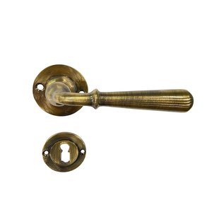 Avenue Deurkruk Op Rozet Rondo - Metaal - Oud Brons - Sleutelgat - 195 Mm