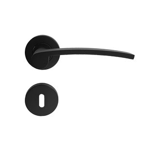 Avenue Deurkruk Op Rozet Tutti - Roestvrij Staal - Zwart Mat - Sleutelgat - 195 Mm