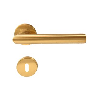 Avenue Deurkruk Op Rozet Courante - Messing - Goud Mat - Sleutelgat - 195 Mm