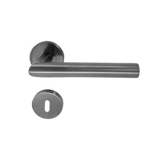 Avenue Deurkruk Op Rozet Courante - Staal - Grijs Titanium - Sleutelgat - 195 Mm