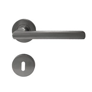 Avenue Deurkruk Op Rozet Sven - Roestvrij Staal - Grijs Titanium - Sleutelgat - 195 Mm