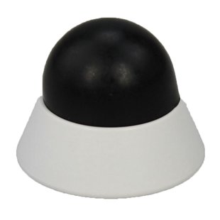 Witte Muurdeurstopper + Rubberen Ring 1 Stuk