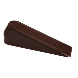 Deurstopper Rubber Wigvorm Bruin