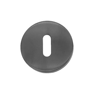 Avenue Sleutelplaat Rond Pvd Gun Metal 2 Stuks