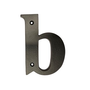 Avenue Letterboekje - B - Metaal - Zwart - Hoogte 10cm