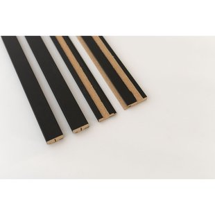 Maestro Latt Afwerkprofielset - Matte Black - 277cm - 71x20mm