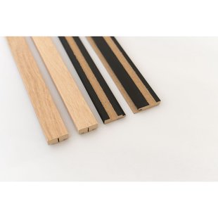Maestro Latt Afwerkprofielset - Pepper Oak + Matte Black - 277cm - 71x20mm