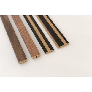 Maestro Latt Afwerkprofielset - Castle Oak + Matte Black - 277cm - 71x20mm