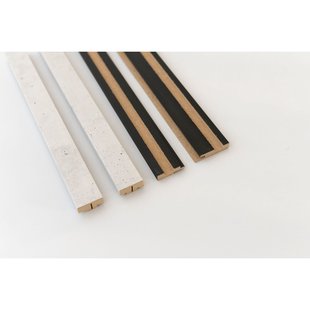 Maestro Latt Afwerkprofielset - Raw Concrete + Matte Black - 277cm - 71x20mm