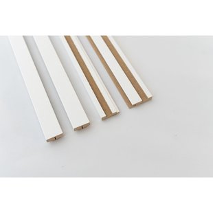 Maestro Latt Afwerkprofielset - White Paintable - 277cm - 71x20mm