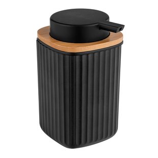 Wenko Zeepdispenser Rotello Zwart Bamboe Detail