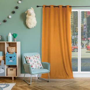 Isophonique Verduisterend En Isolerend Kant En Klaar Gordijn Geel 140 X 260