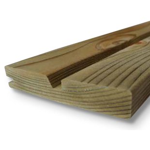 Schuttingplank - Grenen - Geïmpregneerd - 2,8x14,5x200cm - Groen