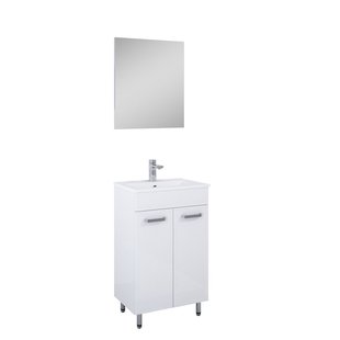 Ava Badmeubelset 50cm 2 Deuren Wit En Chroom