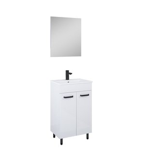 Ava 50 2d Badmeubelset Wit En Zwart