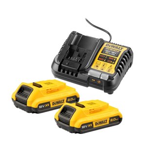 Dewalt Accu's Met Lader Dcb1104d2-qw Xr 18v 2ah