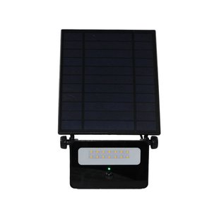 Solar Straler Zwart 16w Met Nachtlampje En Bewegingsmelder