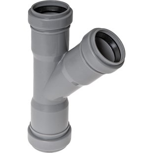 Ppc T-stuk 45graden 32mm Grijs