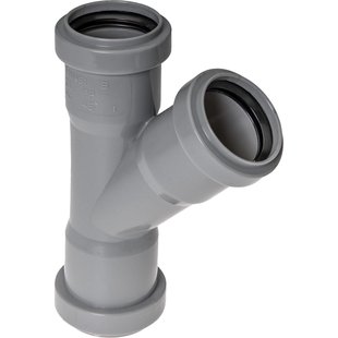 Ppc T-stuk 45graden 40mm Grijs