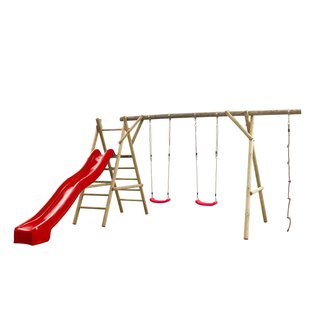 Swingking Speeltoestel Met Glijbaan Noortje Rood 300cm