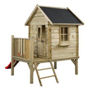 Swingking Speelhuisje + Glijbaan Camilla Rood