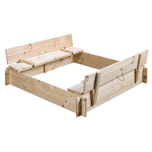 Swingking Zandbak Gucio Onbehandeld Hout 120x120x20cm