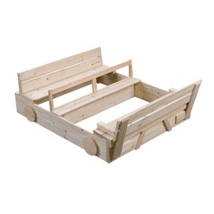 Swingking Zandbak Auto Boot Onbehandeld Hout 120x100x20cm
