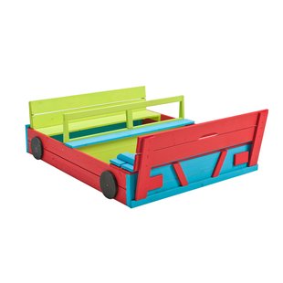 Swingking Zandbak Auto Gekleurd 120x100x20cm