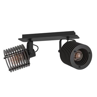 Eglo Plafondspot Segovia Zwart Hout 2xe27