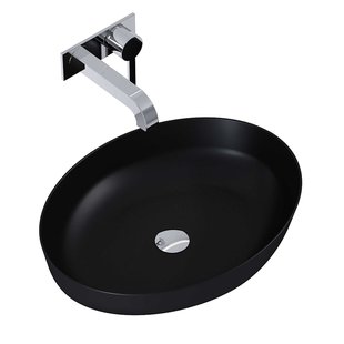 Elita Opzet Waskom Rika 52x40cm Keramiek Mat Zwart