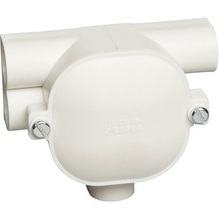 Abb T-doos 5/8 Dubbel Links Met Deksel Gerecycled Kunstof