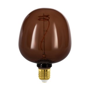 Eglo Ledfilamentlamp G125 - Amber - D12,5cm - Dimbaar - Warm Wit - E27 - 4w