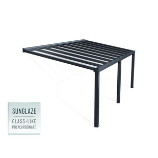 Palram | Canopia - Aanleunende Pergola Stockholm - Grijs - 340x660cm