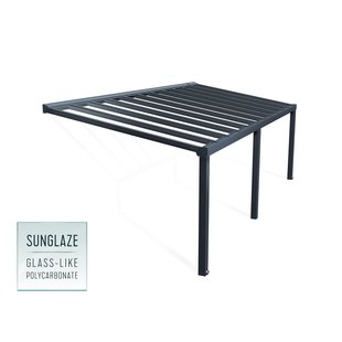 Palram | Canopia - Aanleunende Pergola Stockholm - Grijs - 340x805cm