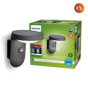 Philips Solar Wandlamp Tyla Antraciet 1,2w Met Sensor
