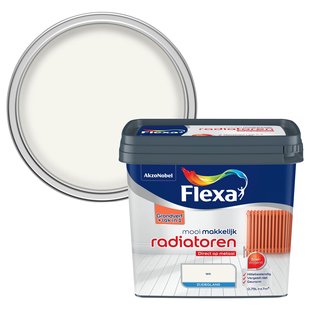 Radiatorenlak Flexa Mooie Makkelijk Wit Zijdeglans 750ml