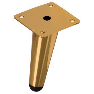 Duraline Tafelpoot Conisch Geborsteld Goud 10cm