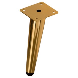 Duraline Tafelpoot Conisch Geborsteld Goud 15cm