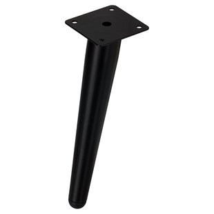 Duraline Tafelpoot Conisch Mat Zwart 20cm